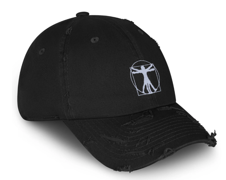 2026 Hot Selling Distressed Black Embroidered Logo Dad Hat Vintage Wash Cotton Adjustable Cap for Unisex Streetwear Fashion Cap