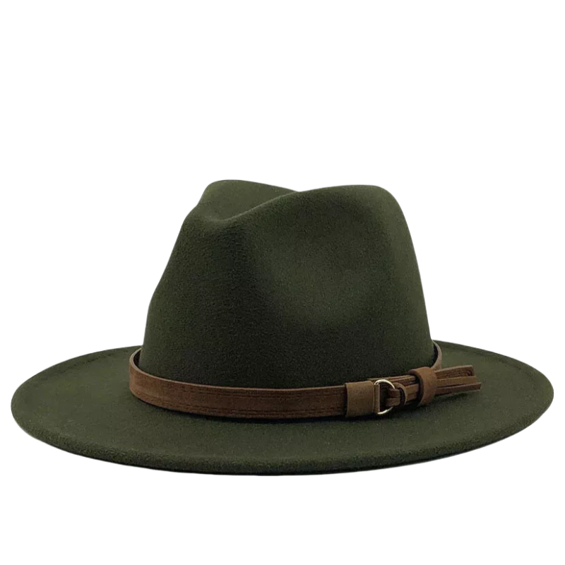 Custom Winter Wool Fedora Hat for Men and Women Vintage Style Wide Brim Leather Straw with Ribbon Buckle for Party