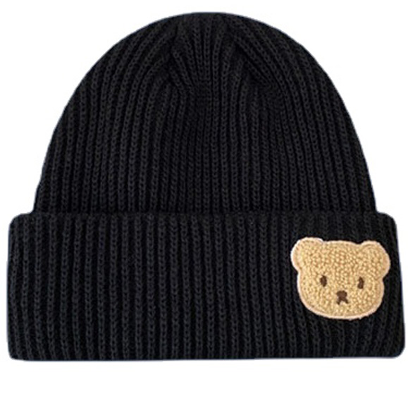 Custom Wool Knitted Beanie Hat with Multi-Color Winter Embroidery Cute Little Bear Logo Newly Designed Beanies