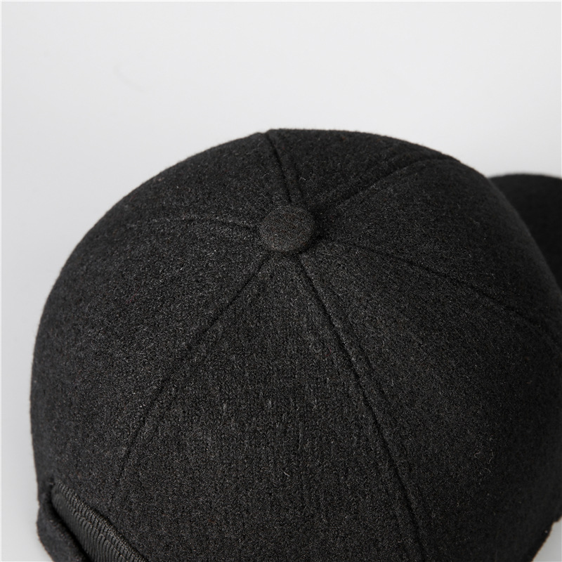2025 Winter New Style 6-Panel Dad Hat-Wool Material-Thickened-Warm-Cold-proof Sporty Baseball Cap-Ear Protection Design
