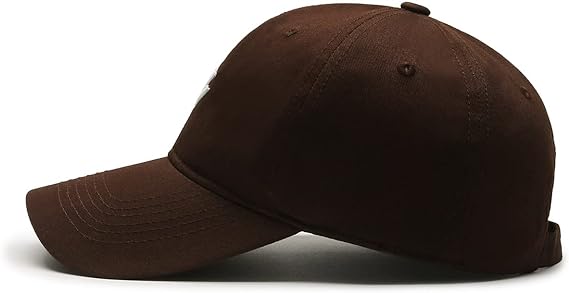 Customizable Brown 6-Panel Dad Hat Trendy Vintage Dobby Cotton Adjustable Baseball Cap with 3D Embroidered Logo