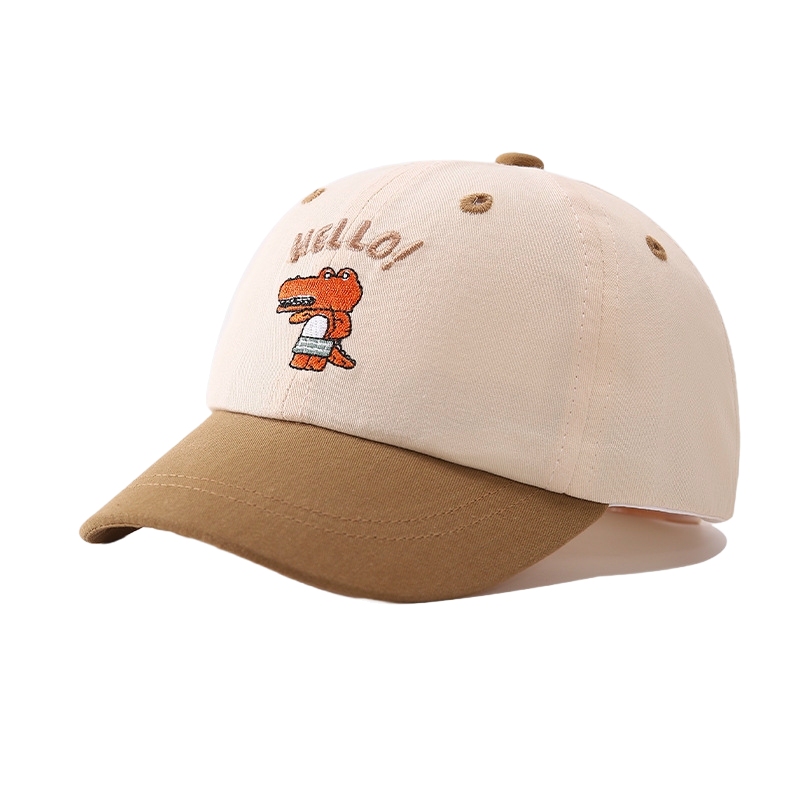 High Quality Two Tone Designer Unstructured Embroidered Kids Baseball Cap