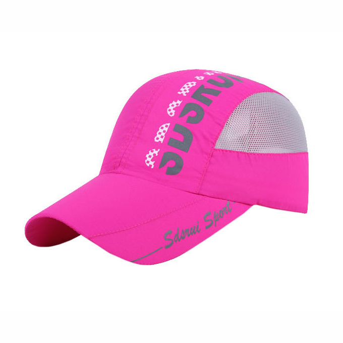 Caps Custom Logo Print Quick Dry Sports Caps Breathable Polyester Unisex Baseball Caps