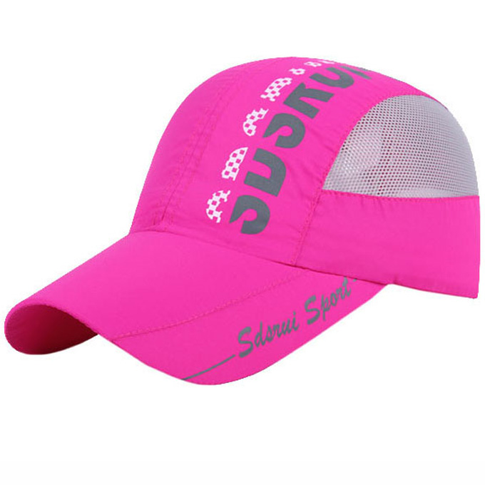 Caps Custom Logo Print Quick Dry Sports Caps Breathable Polyester Unisex Baseball Caps