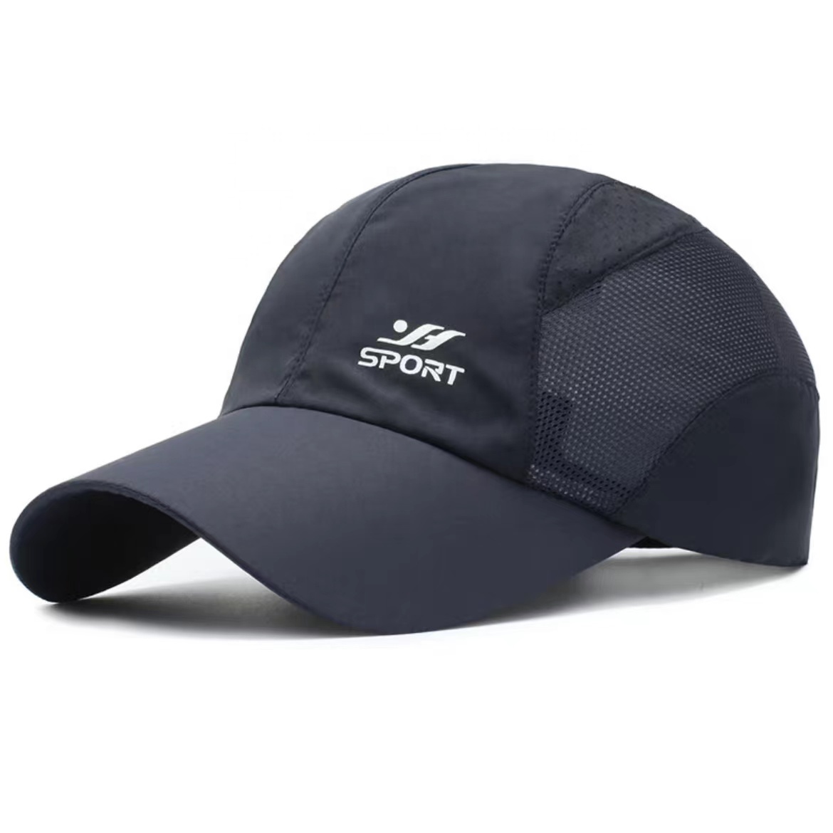 100% Polyester Breathable Sporty Adjustable Outdoor Running Hats Sports Caps with Custom Printing Logo