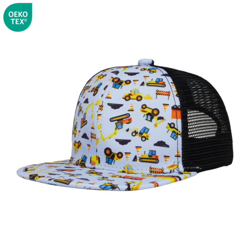 High Quality Custom Printed 6-Panel Polyester Truck Hat Fashionable Unisex Outdoor Kids Casual Travel for Sports Age Children