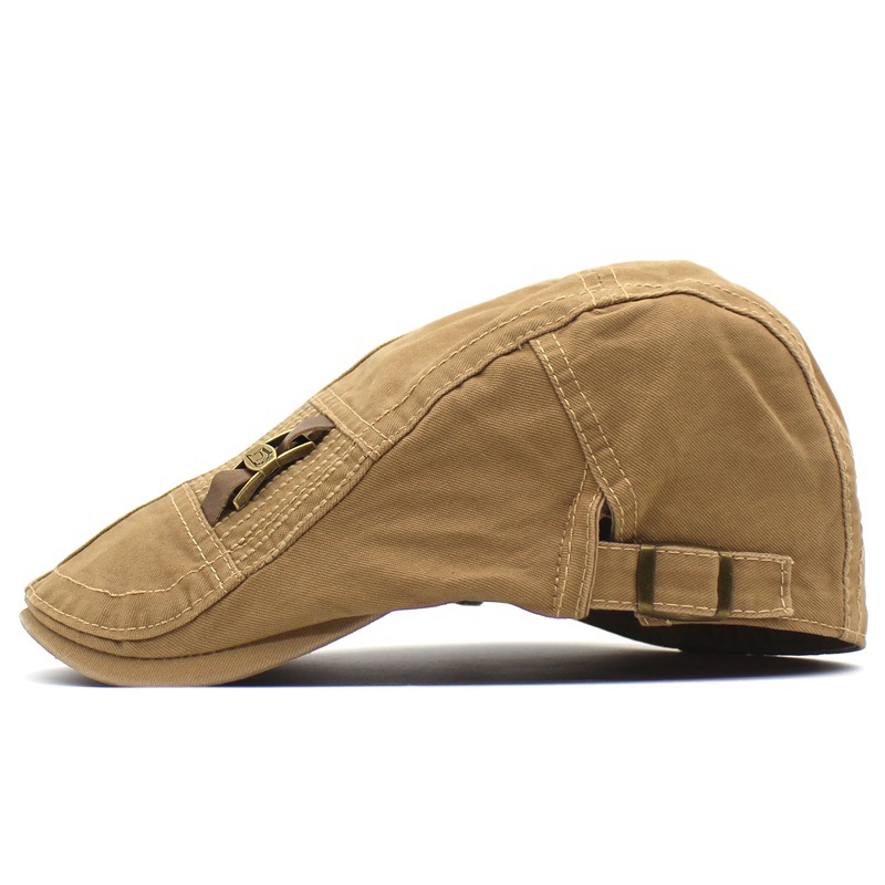 Good Quality Classic Vintage Cotton Newsboy Hat Adjustable Metal Band Ivy Cap for Casual Sports and Summer/Winter Season