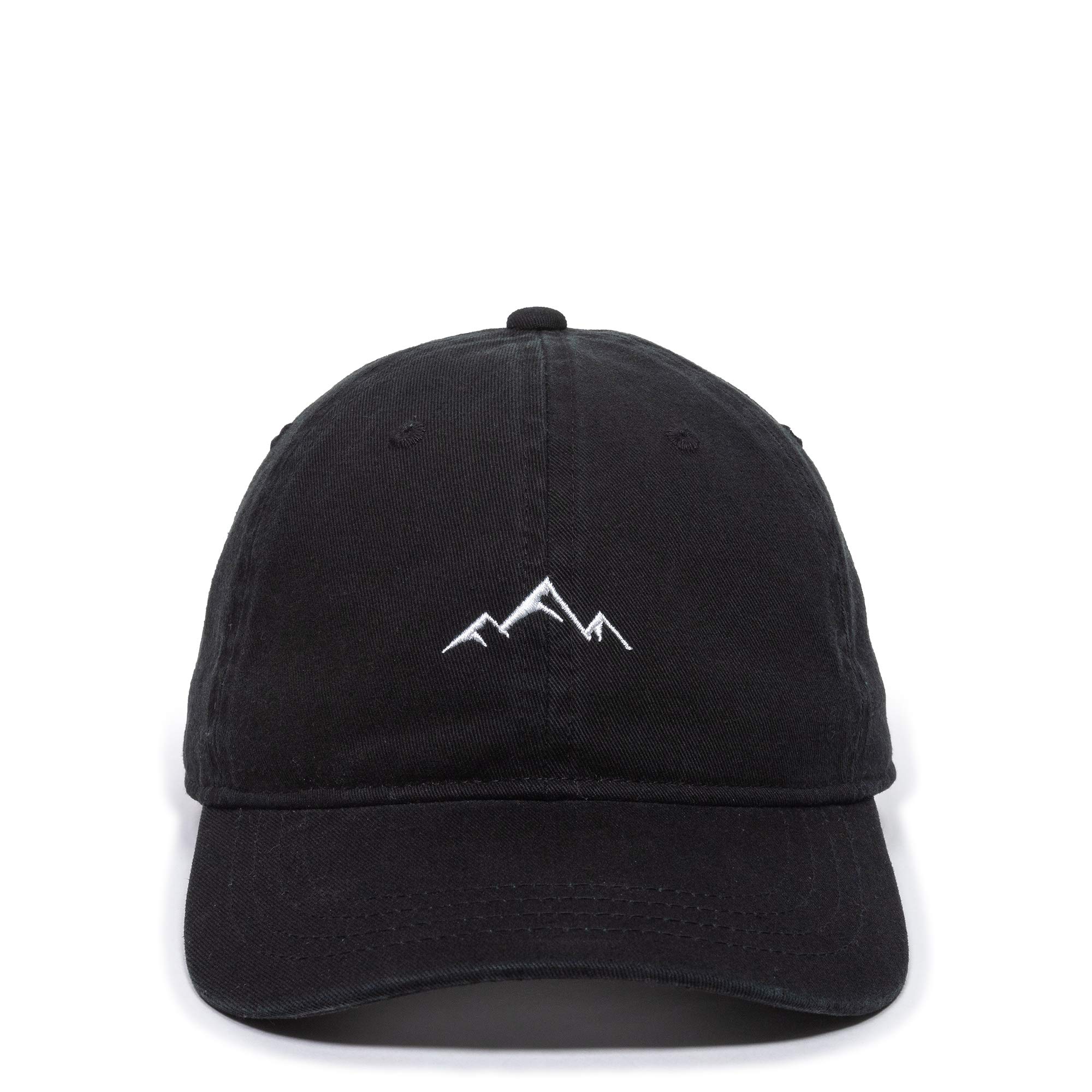 Customized Unstructured Soft Cotton Baseball Cap with Mountain Embroidery Exercise Cap