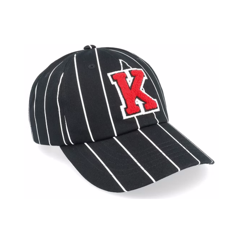 Custom Embroidered Retro Patch Pinstripe Baseball Cap 6-Panel Cotton Sports Cap for Women Black Red White Dad's Outdoor Fruit
