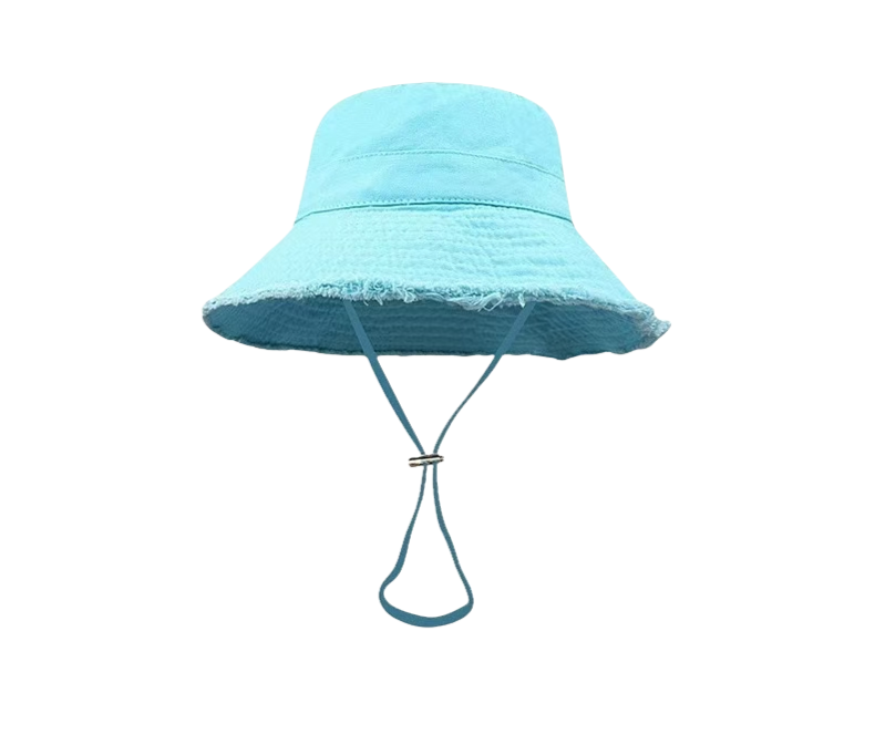 Unisex Custom 3D Embroidery Bucket Hat Wide Brim Outdoor Sunshade Fisherman Cap Striped Terry Mesh Velour Travel Cartoon Leopard