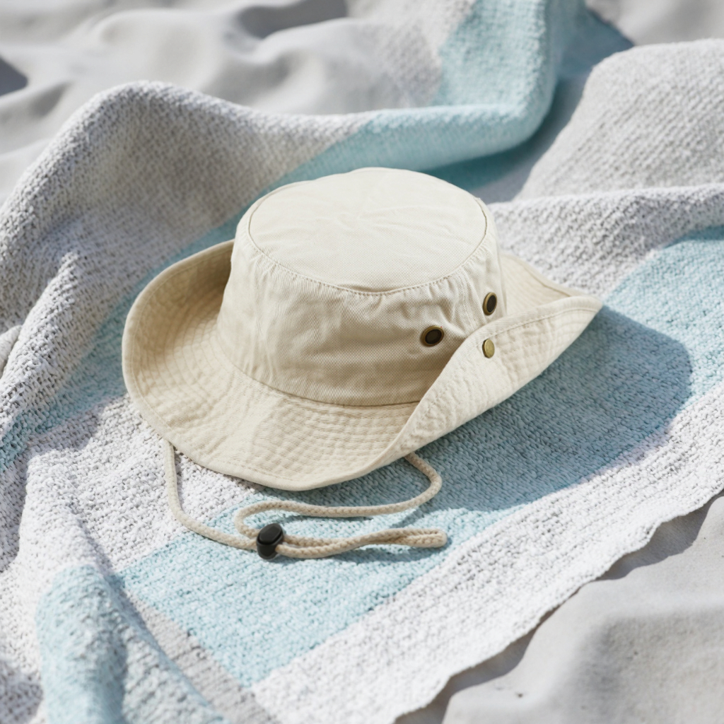 Adjustable Curved Fisherman Bucket Hat for Spring Summer Sporty Climbing Fashion with Breathable Rope String