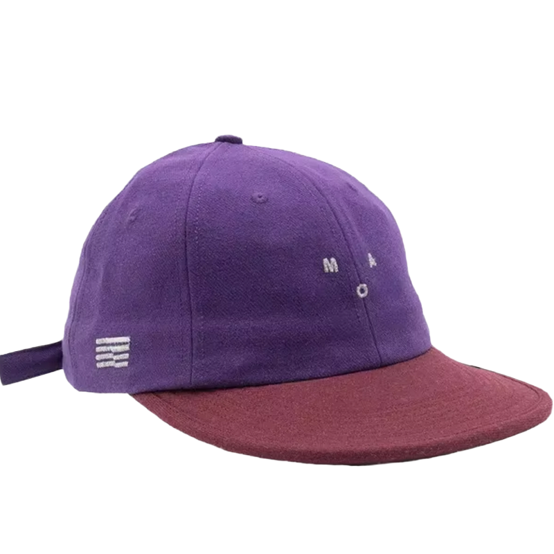 Six-Piece Unstructured Flat Brim Cap Multicolor Wool Embroidered Metal Snapback Canvas Denim Sports Outdoor Winter Cycling Party