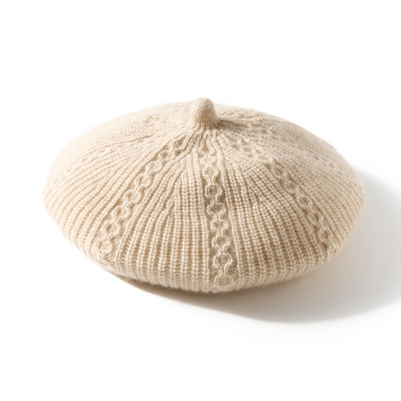 2025 Autumn Winter New Women's Beret Warm Ear-Protecting Hat Fashionable and Casual Outdoor Knitted