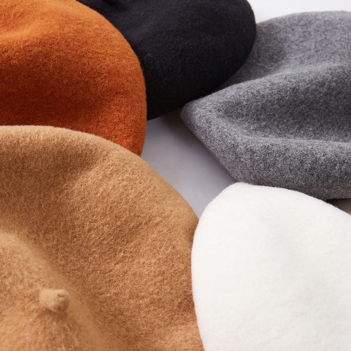 High Quality 100% Wool Winter Beanie Cap Custom Logo Embroidery for Women's Travel