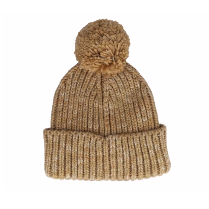 Design Brown Y2k Beanies With Pom Pom Custom Logo Light Winter Hats Warm Knitted Hats for Women Men