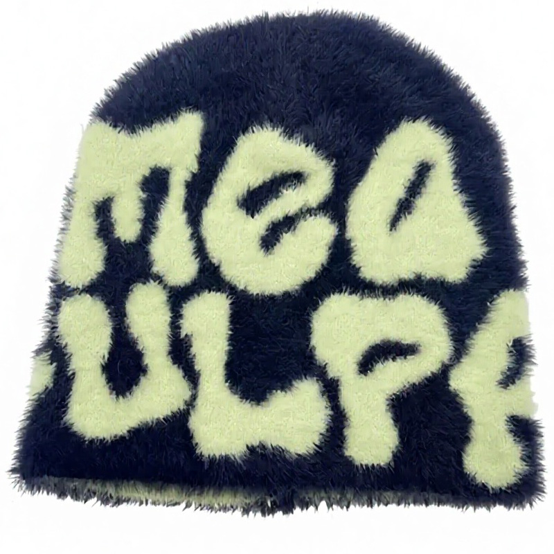 Minimalist Plush Letter Jacquard Acrylic Unisex Casual Outdoor Beanie