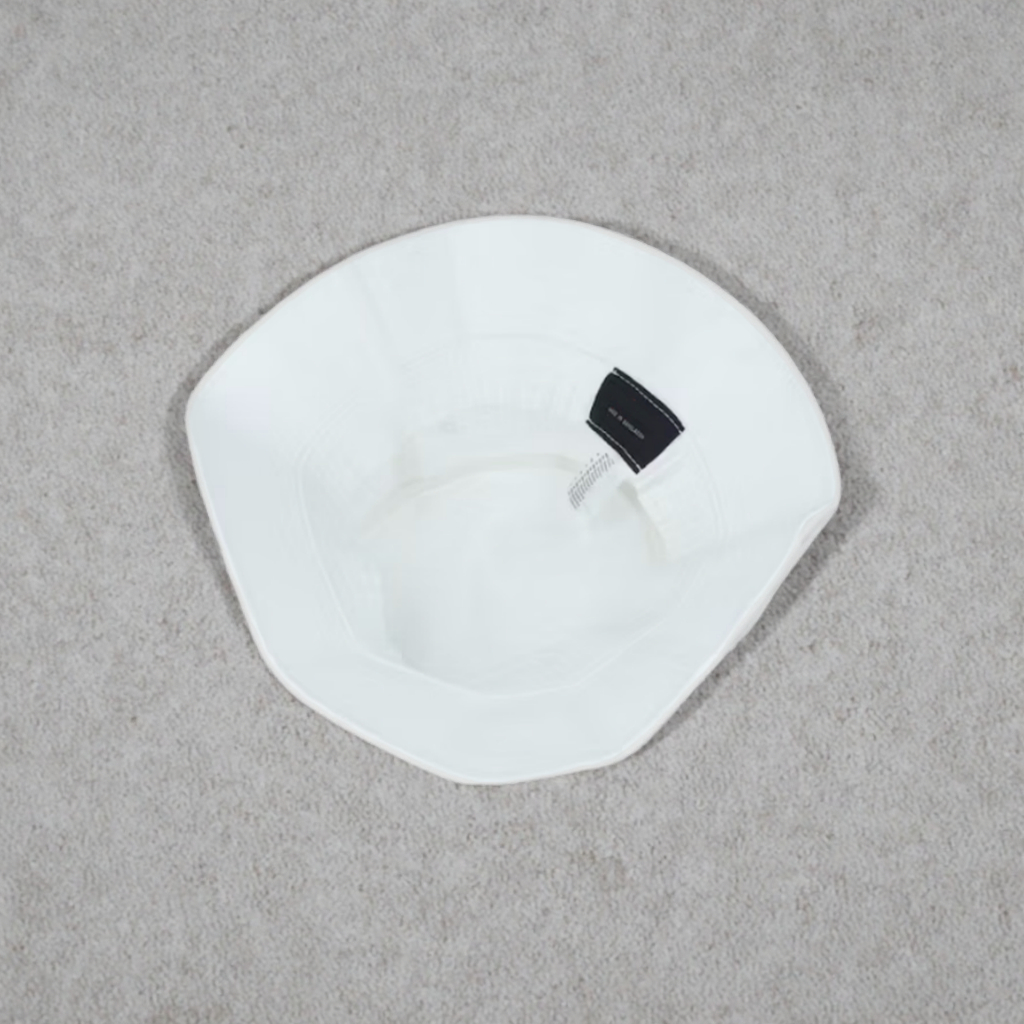 High Quality Custom Designer Embroidered Sunny Waves White Bucket Hat Beach Style Fisherman Logo Men Women Bikini Sun Protection