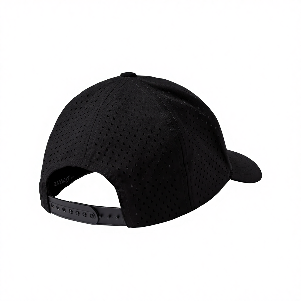 100% Polyester 6-Panel Baseball Cap - Waterproof & Laser-Cut Design