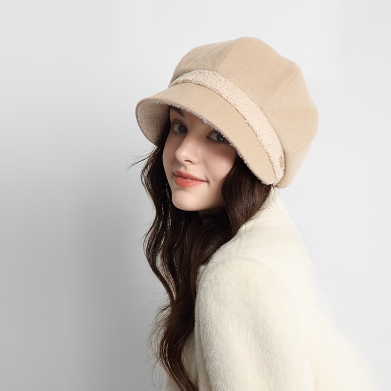Fashion Custom High Guality Soft Wool Octagonal Beret Hat Winter Warm Women Cap Solid Color Beanies for