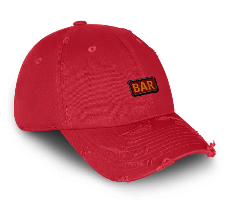 Vintage Washed Distressed Red Dad Cap Embroidery High Quality Cotton Adjustable Dad Hat for Unisex Fashion Outdoor Sports Cap