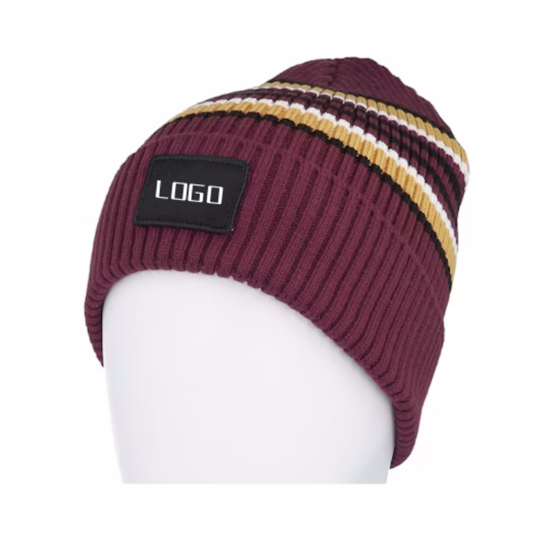 Fashionable Winter Unisex Beanies Soft Warm Stretchy Knit Custom Logo Lightweight Cuffs for Men Women Stylish Beach Accessory