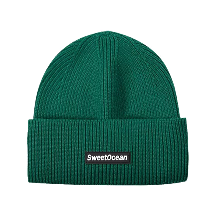 Unisex Custom Winter Knitted Cuffed Beanie Hat Wholesale Custom Logo Cotton Digital Printing Free Size for Business Scene