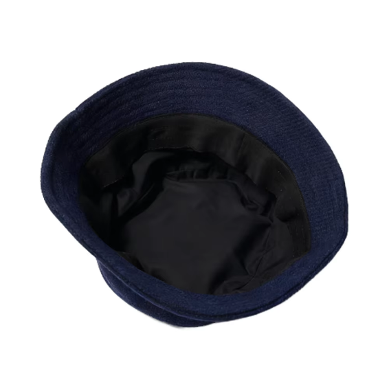 2025 New Arrival Short Brim Wool Bucket Hat with Embroidered Eyelets, Warm Breathable Adjustable Unisex Winter Fisherman Cap