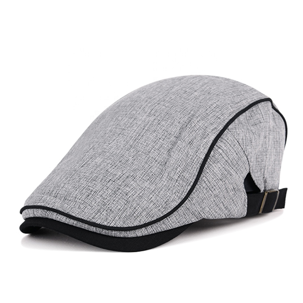 Unisex High Quality Soft Beret Cap Custom Logo Metal Closure Outdoor Sports Casual Party Fashion Denim Ivy Hat Wholesale