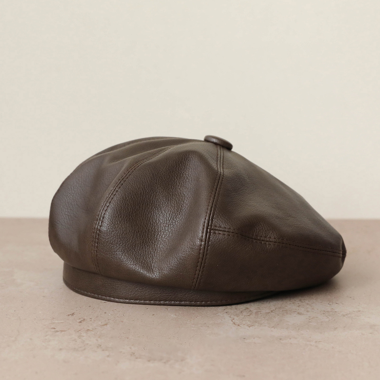 2025 New Model Wholesale PU Leather Fedora Cap-Vintage Artist Casual Outdoor Travel Cap-Unisex Adult