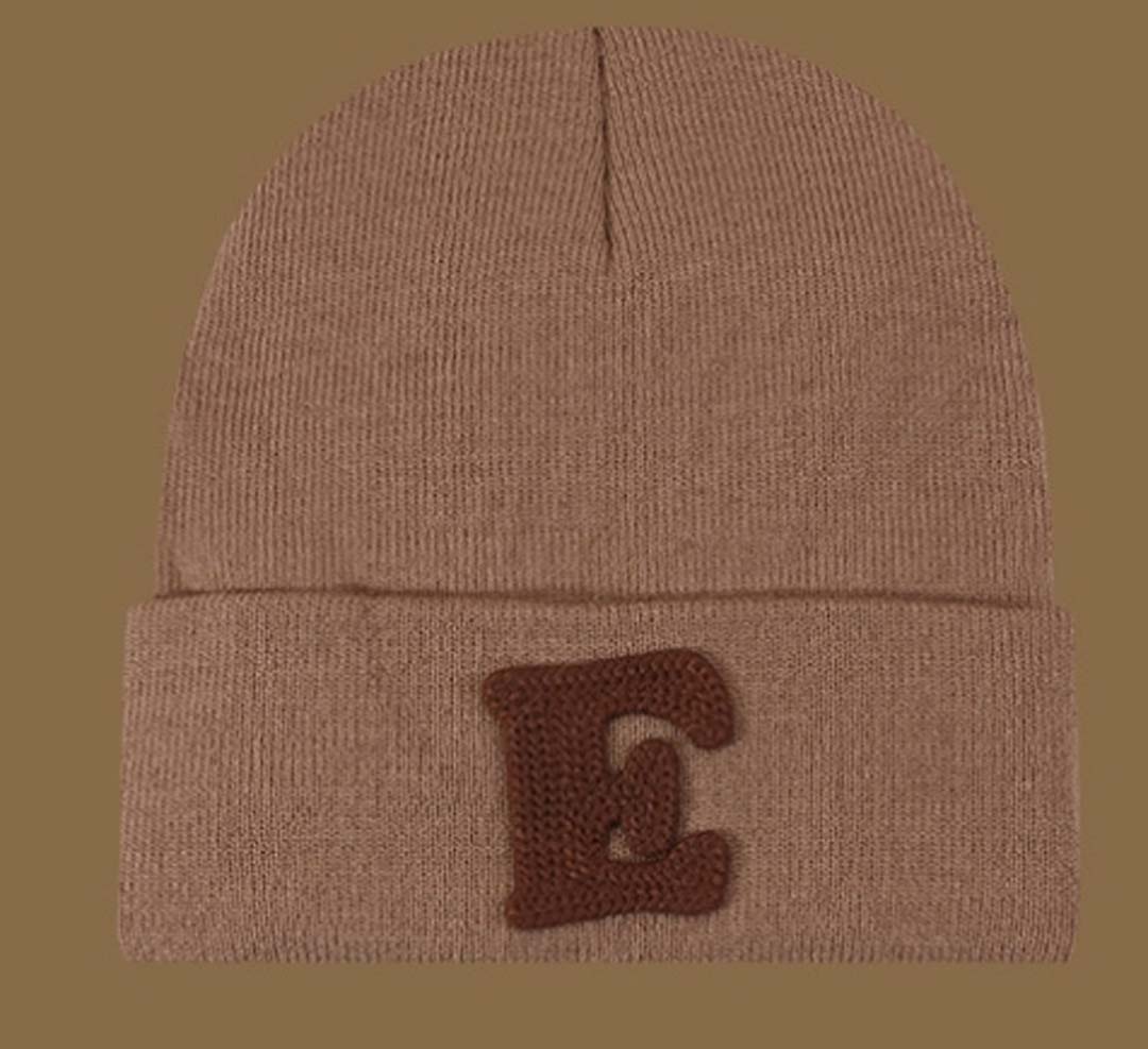 Custom Logo Embroidered Unisex Knit Polyester Cuff Cap Design Your Own Letter Warm Winter Hats Camouflage Soft for Men Women