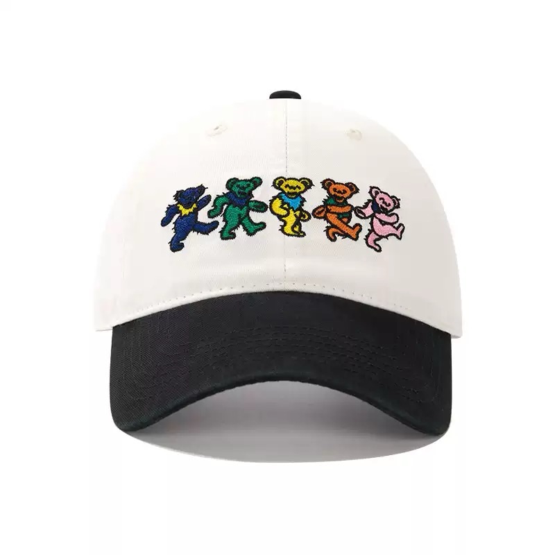 High Quality Hand Embroidered Six Baseball Caps Vintage Sporty Twill Fabric Customizable Options