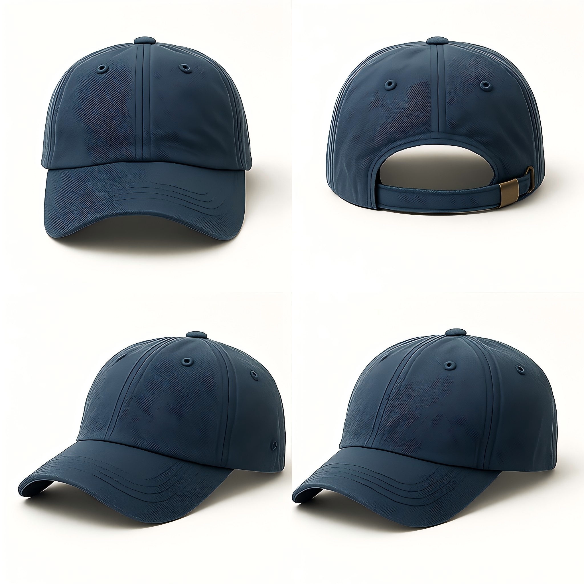 Men's Border Collie Embroidered Gray Adjustable Cotton Denim Baseball Cap