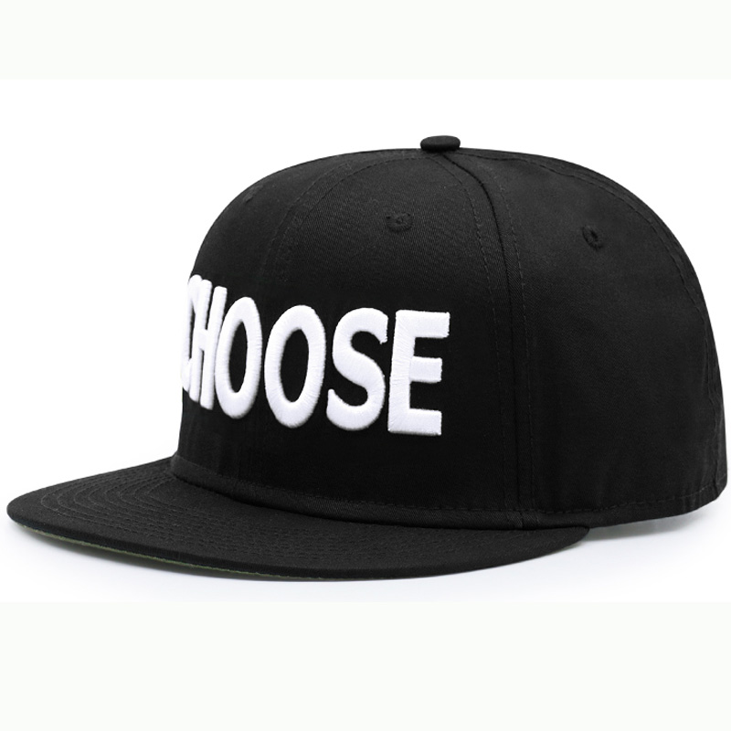 Custom 6-Panel Flat Brim Baseball Hat with 3D Embroidery Snapback for Outdoor Sports for Cycling Beach Travel