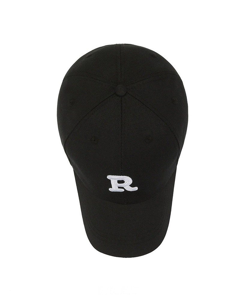 Baseball Cap with Letter Logo Hard Top Autumn Sun protection and Shade Brimmed Cap 6-panel Baseball Cap