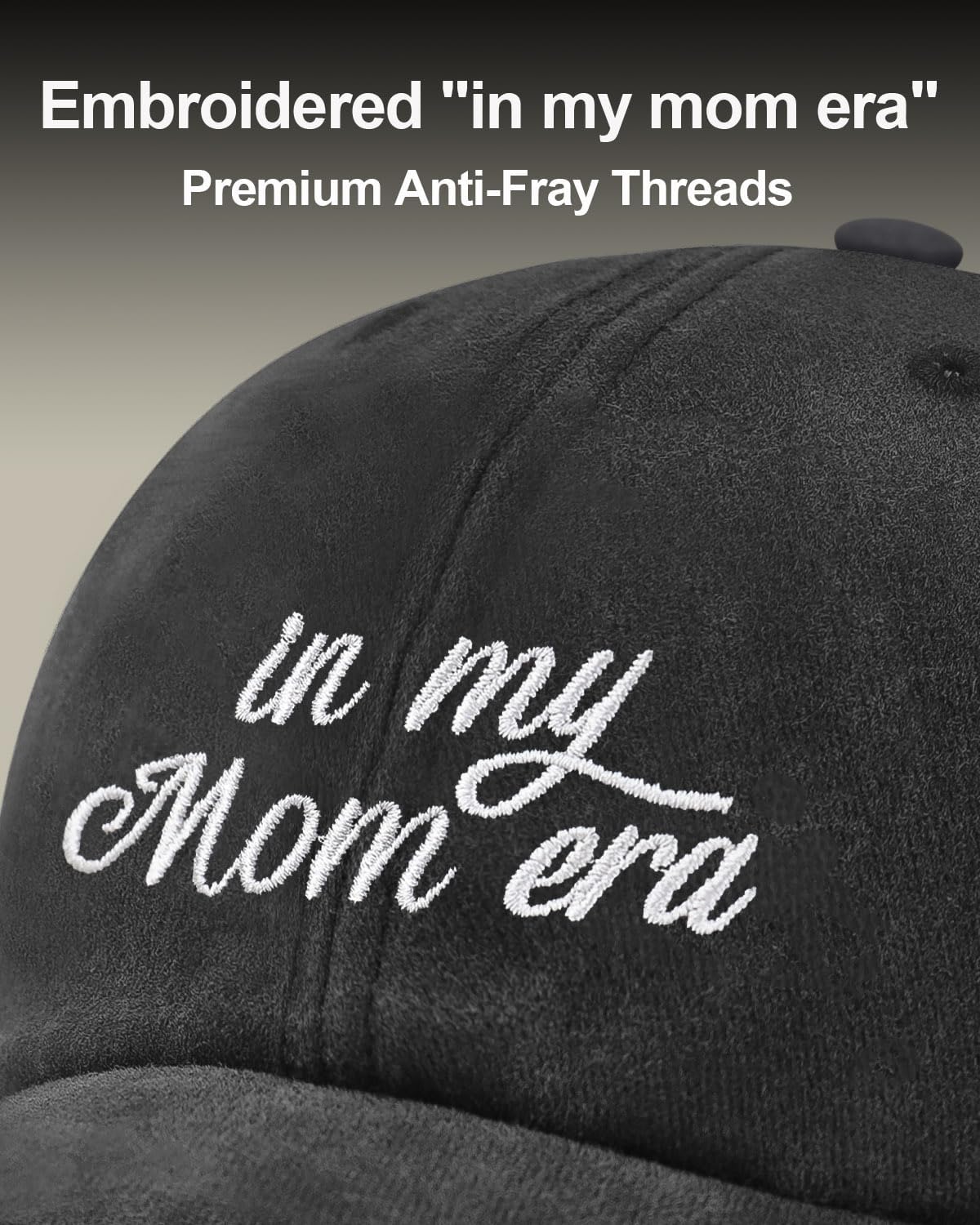 Mama Hat - Embroidered in My Mom Era Hat Gery Baseball Cap for Women, New Mommin Gifts Adjustable Cotton Perfect for Everyday