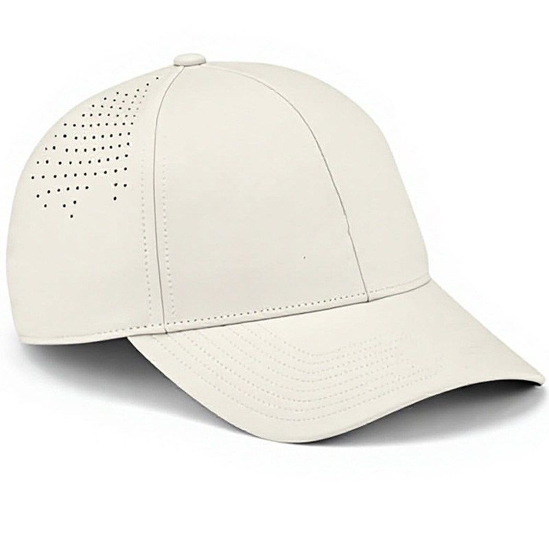 Cypress Tour 6-panel Baseball Cap with Laser-cut Holes and Customizable Logo 100% Polyester Sporty Bows & Argyle Pattern