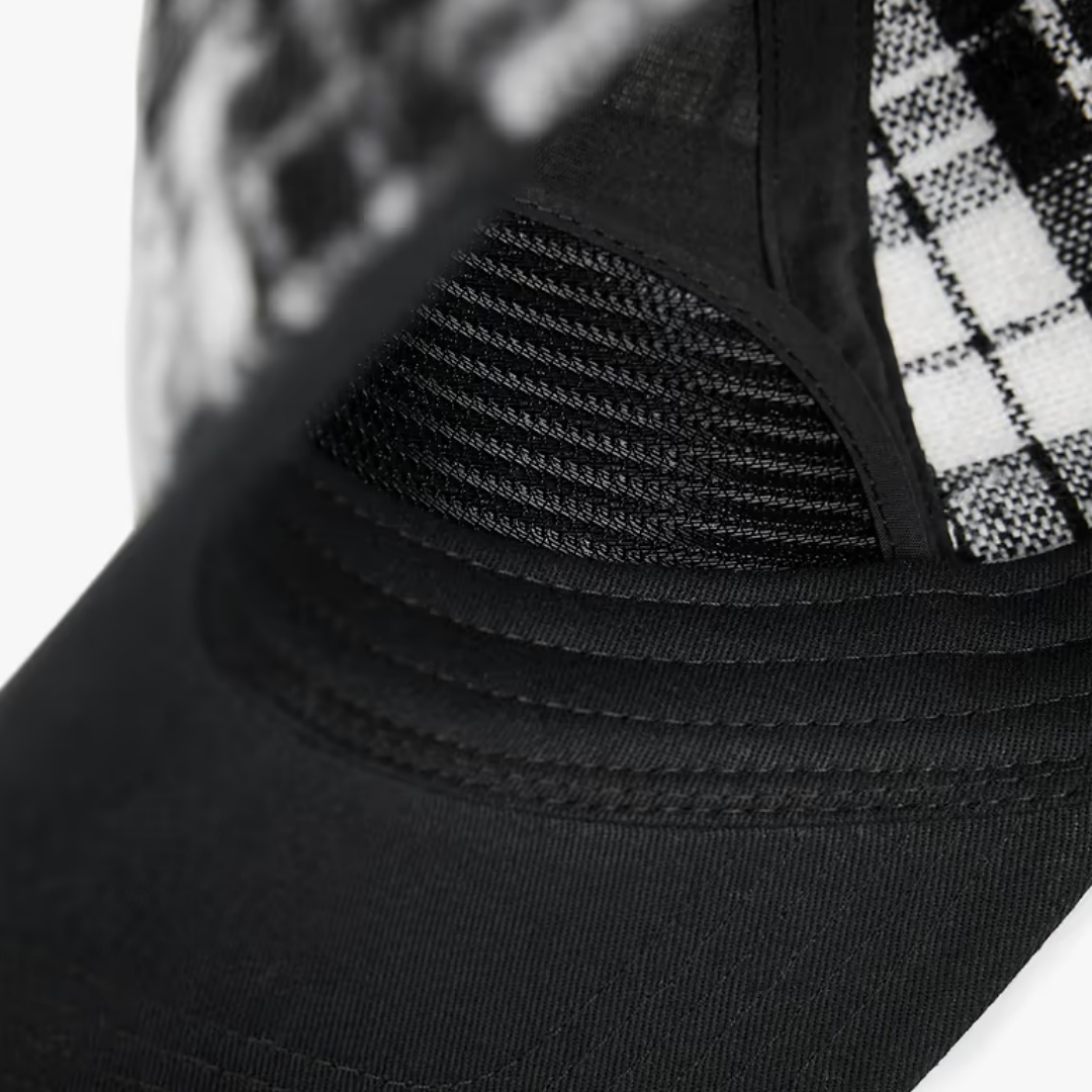 Autumn Winter Curved Brim Baseball Sport Cap Custom 6 Panel Distressed Retro British Plaid Felt Baseball Cap