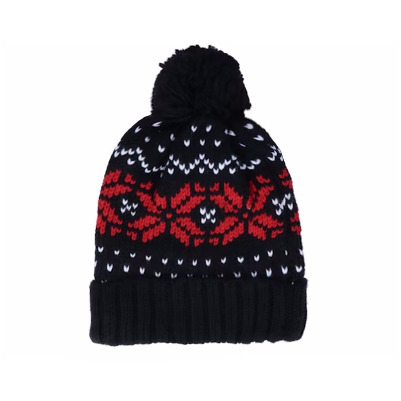 Unisex Classic Design Winter Beanie Soft Warm Stretchy Knit Pom Cotton Stylish High-Cuffed Beanie for Men Beach Travel Babies