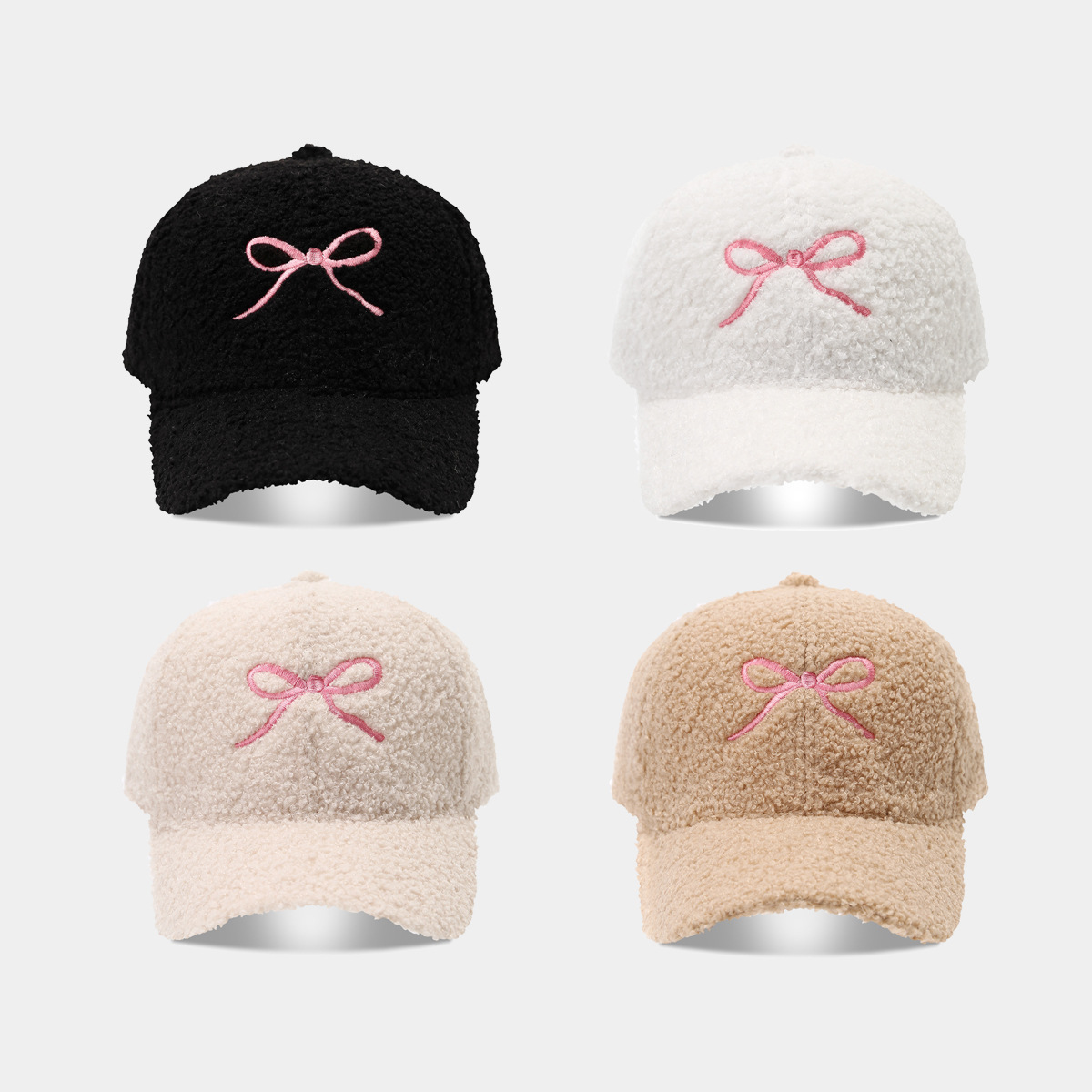 Women's Winter and Autumn Woolen Hat - Warm and Fashionable with a butterfly Knot Embroidery Baseball Cap