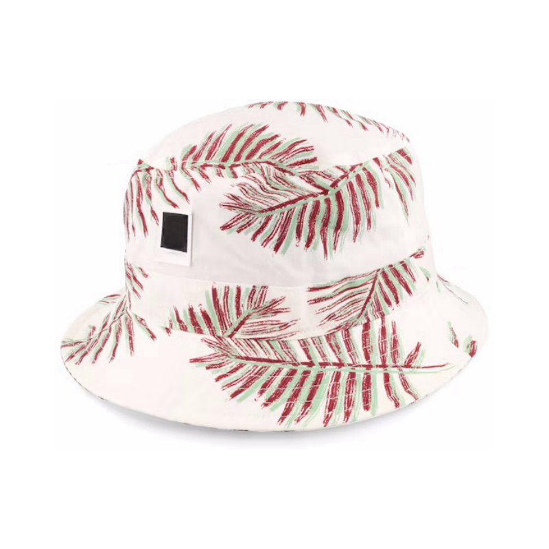 Vintage Packable Aloha Beige Cartoon Bucket Hats Custom Embroidery Logo Wide Brim UV Protection Sun Hat for Children