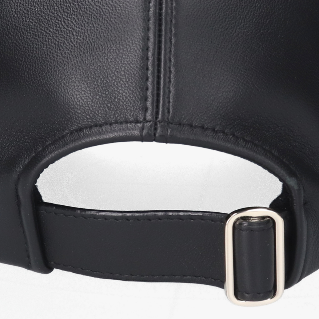 Custom Fashionable 6-Panel Genuine Brown Leather Baseball Cap for Men High Quality Oxford Fabric Puff Printing Common Features