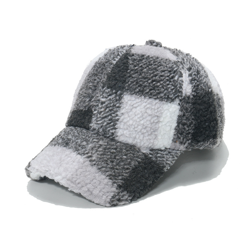 New Wool Baseball Cap - High-quality for Autumn and Winter - Checkered Suitable for Outdoor Baseball Caps and Golf Caps