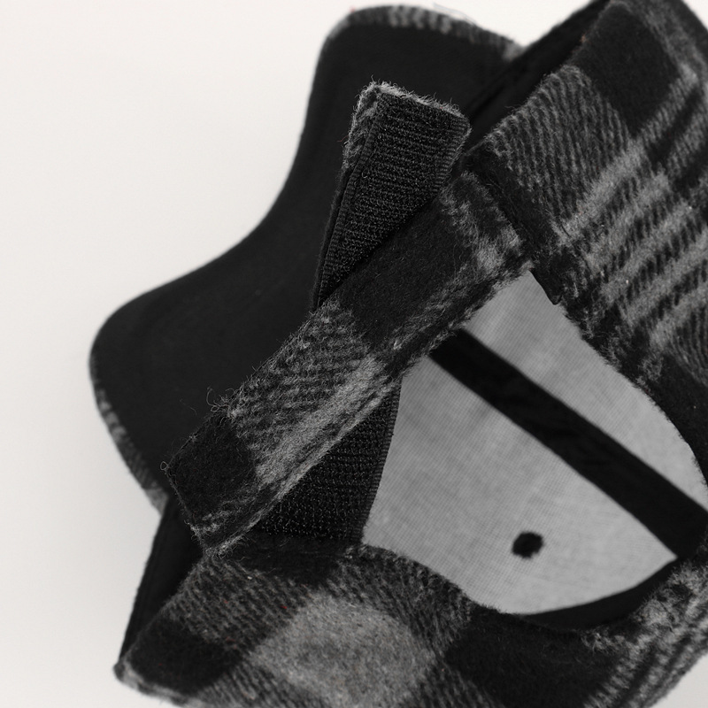 Customized High Quality 6-Panel Baseball Cap Autumn/Winter Checkered Woolen Dad Hat for Men Women Fashionable Velcro Adjustable