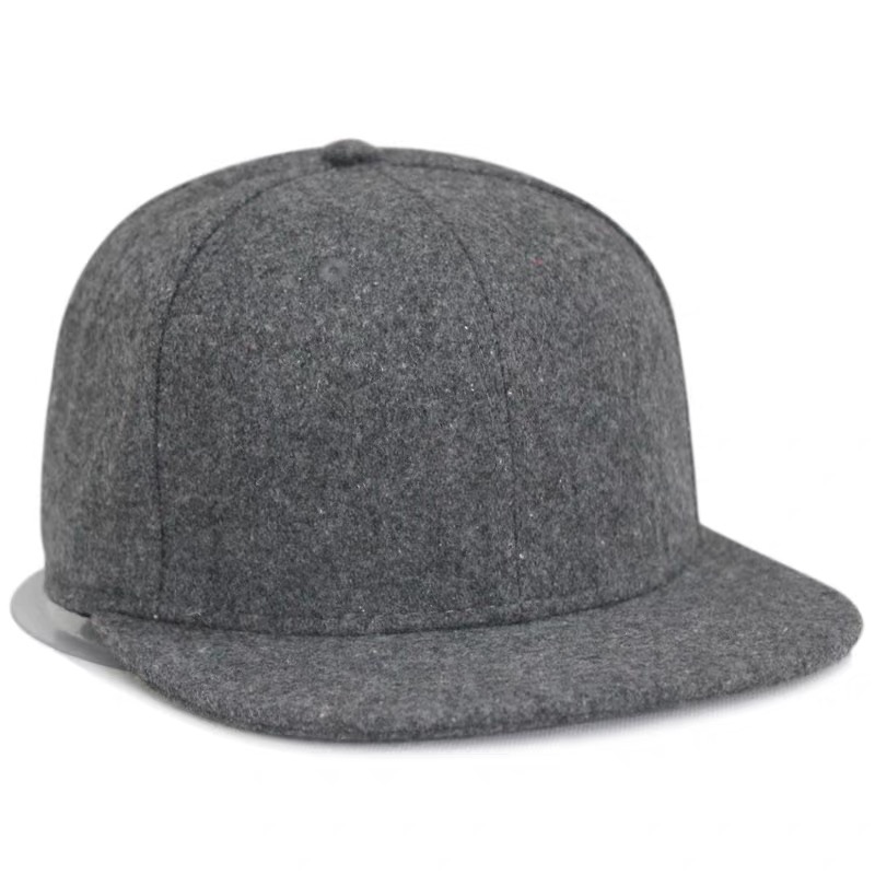 Custom Wool Flat Brim Snapback Cap