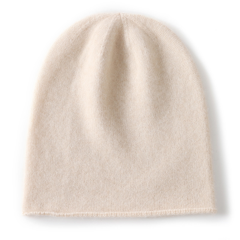 Cashmere Blended Knitted Hat with Elastic Rolled Edges a Casual Cold Hat for Leisure Use  Manufacturer Wholesale Available