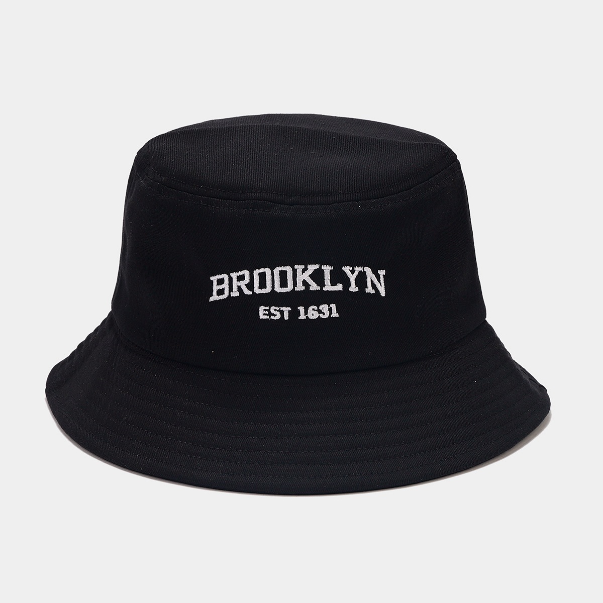 Spring/Summer New Style Simple Letter Embroidery Fisherman Cap Fashionable Foldable Bucket Hat for Both Men and Women