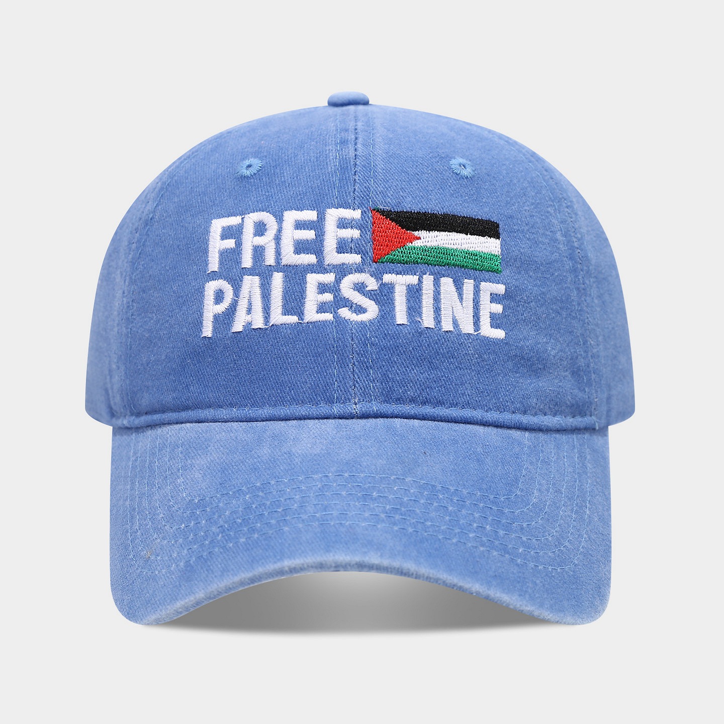 Retro Embroidered Beanie with Embroidery - Baseball Cap for Men and Women - Washed and Distressed Sun Hat