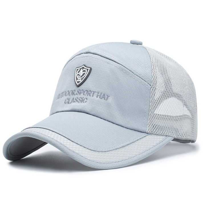 Wholesale Man Custom Embroidery Logo Breathable Soft  Polyester Sport Mesh Cap