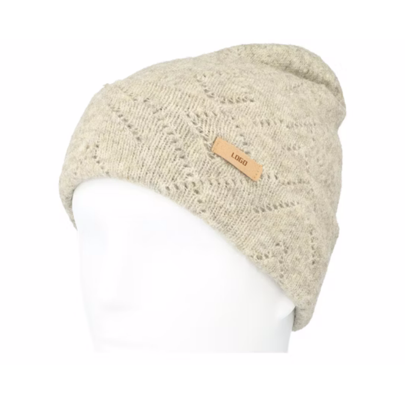 High Quality Custom Designer Acrylic Beanie Fashionable Knitted Skull Cap Letter Pattern Bows Winter Beach Travel Wear Men Women