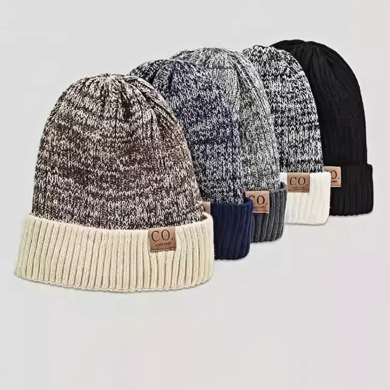 Fall/Winter Style Letter logo Knitted Hat with Added Insulation and Thick Ear Protectors Head Covering Hat